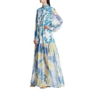 All Things Mochi Alona Floral Maxi Shirtdress – Size Large – Designer Statement